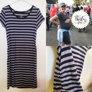 Ruched maternity dress